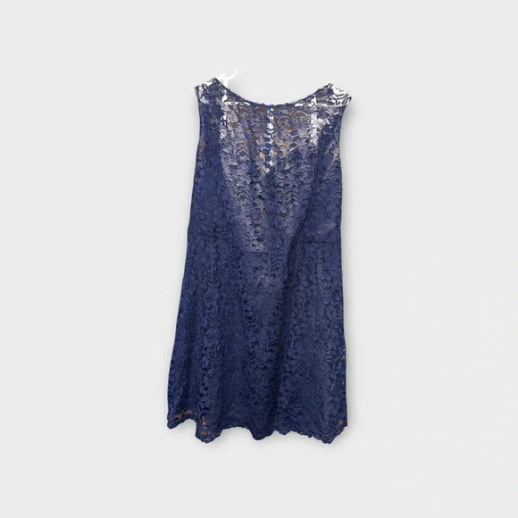 David's Bridal Dresses & Skirts - David’s Bridal Short Lace High Neck Dress - Size 26 (Marine) - New with Tags